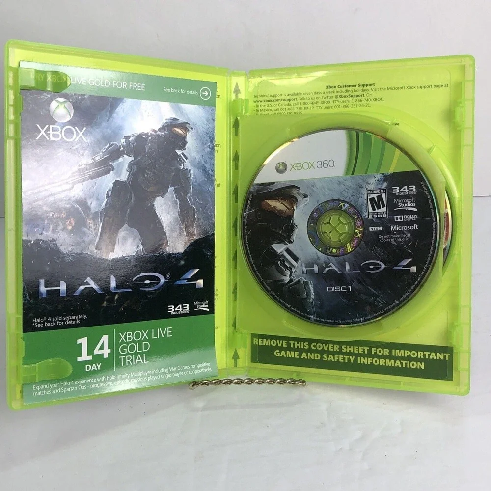 Halo 4 Microsoft Xbox 360 Release 2012 Two Discs‎ Rated M Most Epic Game Of 2012